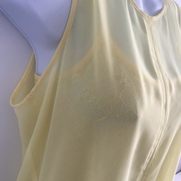 CHIC by Jacob Yellow Flowy Tank Lace Blouse Set - Picture 6 of 16